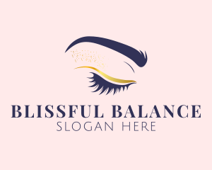 Self Care - Eye Lash Glitter Fashion logo design