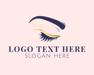 Dermatology - Eye Lash Glitter Fashion logo design