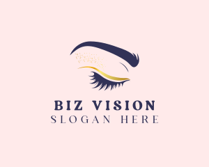 Eye Lash Glitter Fashion logo design