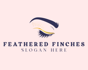 Eye Lash Glitter Fashion logo design