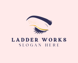 Eye Lash Glitter Fashion logo design