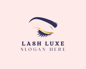 Eye Lash Glitter Fashion logo design