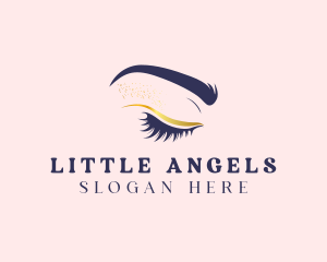 Eye Lash Glitter Fashion logo design