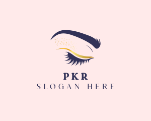 Eye Lash Glitter Fashion logo design