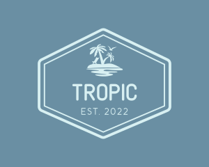 Tropical Island Beach logo design