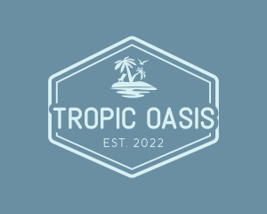 Tropical Island Beach logo design