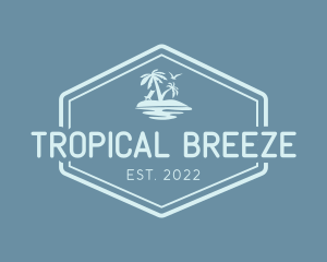 Tropical Island Beach logo design