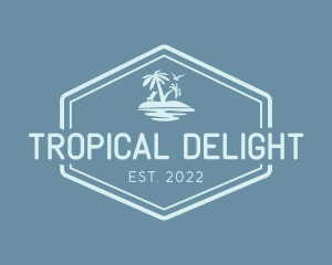 Tropical Island Beach logo design