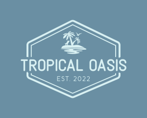 Tropical Island Beach logo design