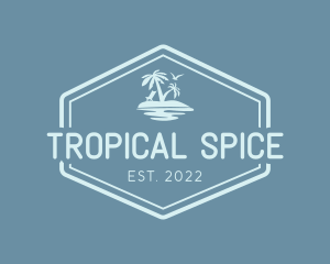 Tropical Island Beach logo design