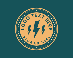 Application - Retro Power Electric Energy logo design