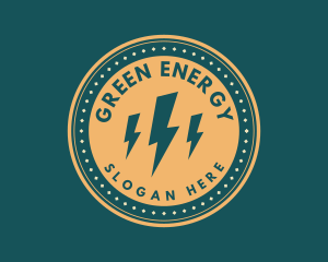 Retro Power Electric Energy  logo design