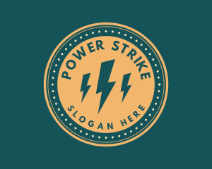 Retro Power Electric Energy  logo design