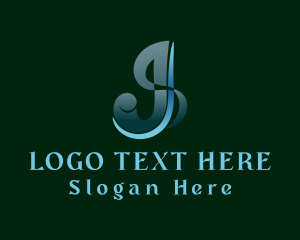 Fashion - Blue Letter J Business logo design
