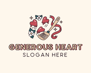 Heart Cookie Pastry logo design