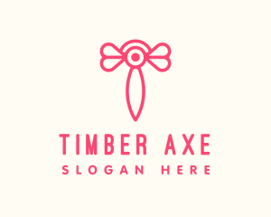 Pink Insect Letter T logo design