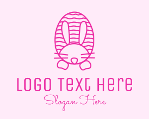 Party - Pink  Easter Bunny logo design