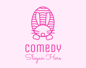 Pink  Easter Bunny Logo