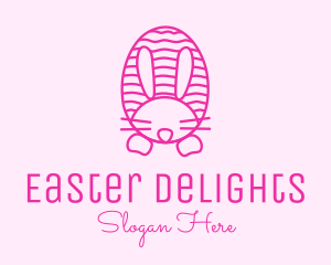 Easter - Pink  Easter Bunny logo design