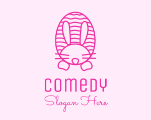 Sweet - Pink  Easter Bunny logo design