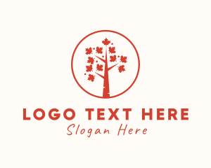 Forest - Maple Tree Forest logo design