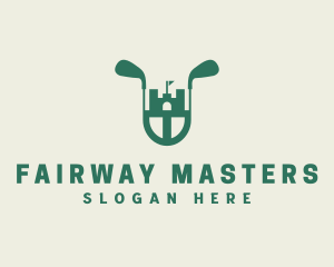 Golfer - Tower Golf Course logo design