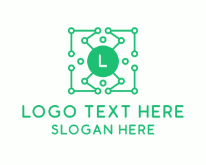 Abstract Network Tech Letter Logo