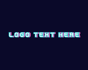 Hacker - Digital Cyber Glitch logo design