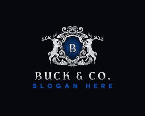 Luxury Ornamental Deer logo design