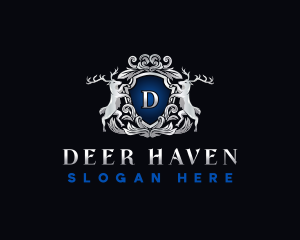 Luxury Ornamental Deer logo design