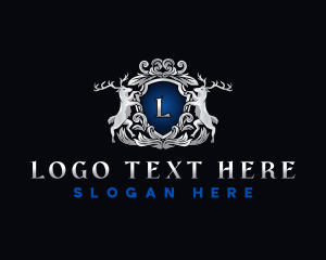 Stag - Luxury Ornamental Deer logo design
