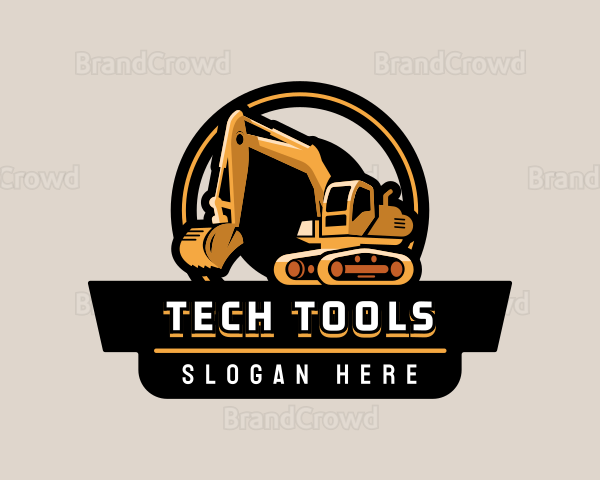 Excavator Construction Digger Logo