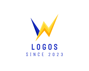 Volt - Electrical Power Letter W logo design
