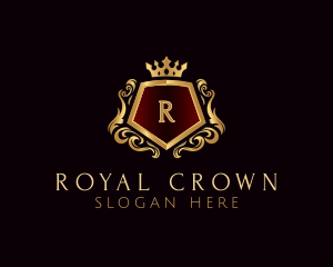 Premium Crown Shield logo design