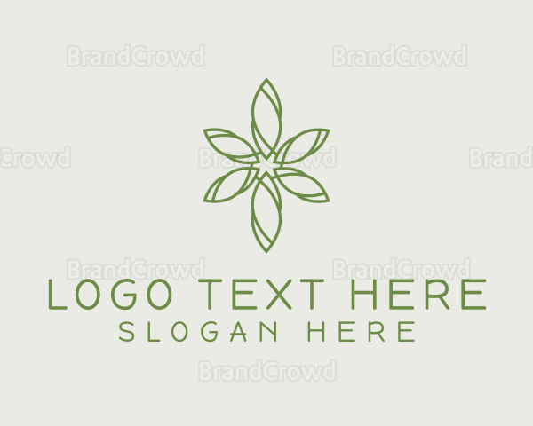 Green Garden Flower Logo