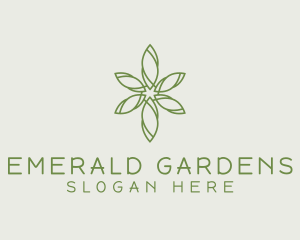 Green Garden Flower  logo design