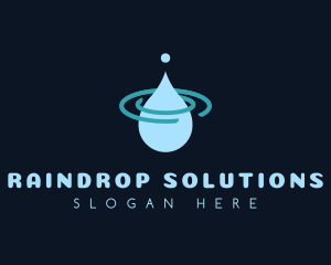 Raindrop - Ripple Water Drop logo design