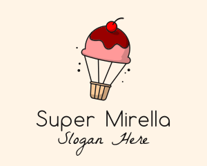 Cupcake Hot Air Balloon  Logo