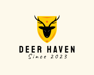 Deer Hunting Shield logo design