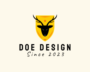 Doe - Deer Hunting Shield logo design