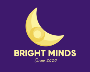 Bright Crescent Moon logo design