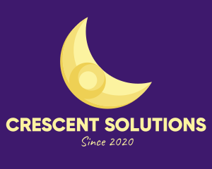 Bright Crescent Moon logo design