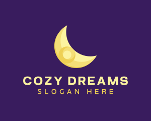 Bright Crescent Moon logo design