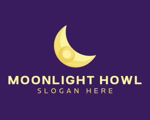 Bright Crescent Moon logo design