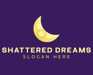 Bright Crescent Moon logo design