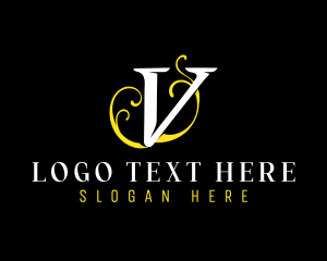 Letter V Fashion Brand logo design