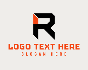 Letter R - Geometric Letter R logo design