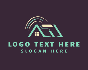Painting - Roof Paint Roller logo design