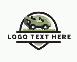 Cutter - Lawn Mower Landscaping logo design