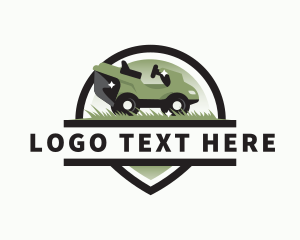 Emblem - Lawn Mower Landscaping logo design